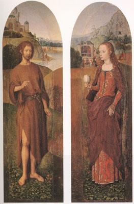 Hans Memling John the Baptist and st mary magdalen wings of a triptych (mk05)
